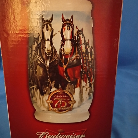 Budweiser 75th Anniversary Commerative Beer Stein. New In Box. COA - Picture 3 of 8